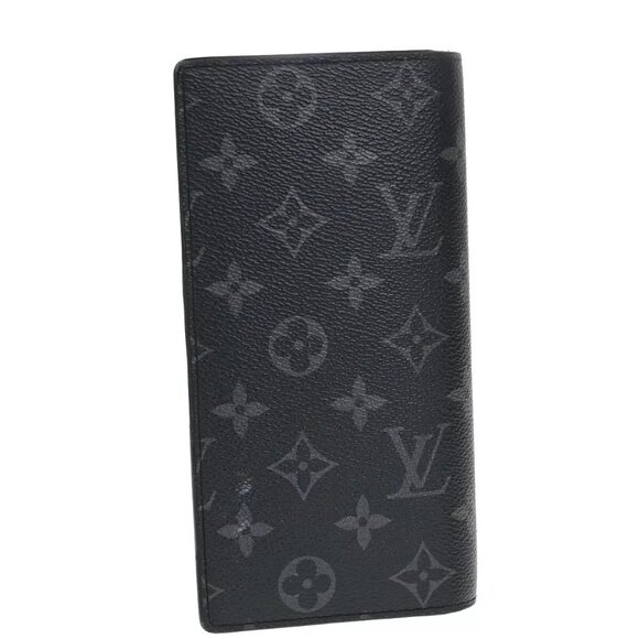 LOUIS VUITTON Portefeuille Brazza Long Wallet Monogram Eclipse BK - Picture 2 of 15